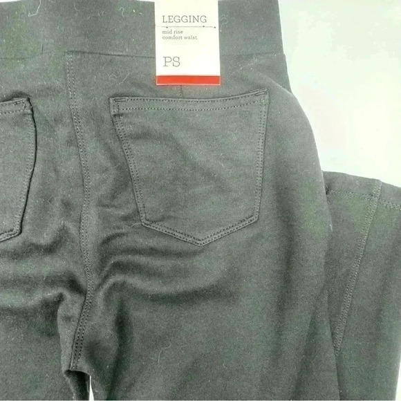 Style & Co Midrise Comfort Waist Black Leggings size PS - Picture 3 of 7